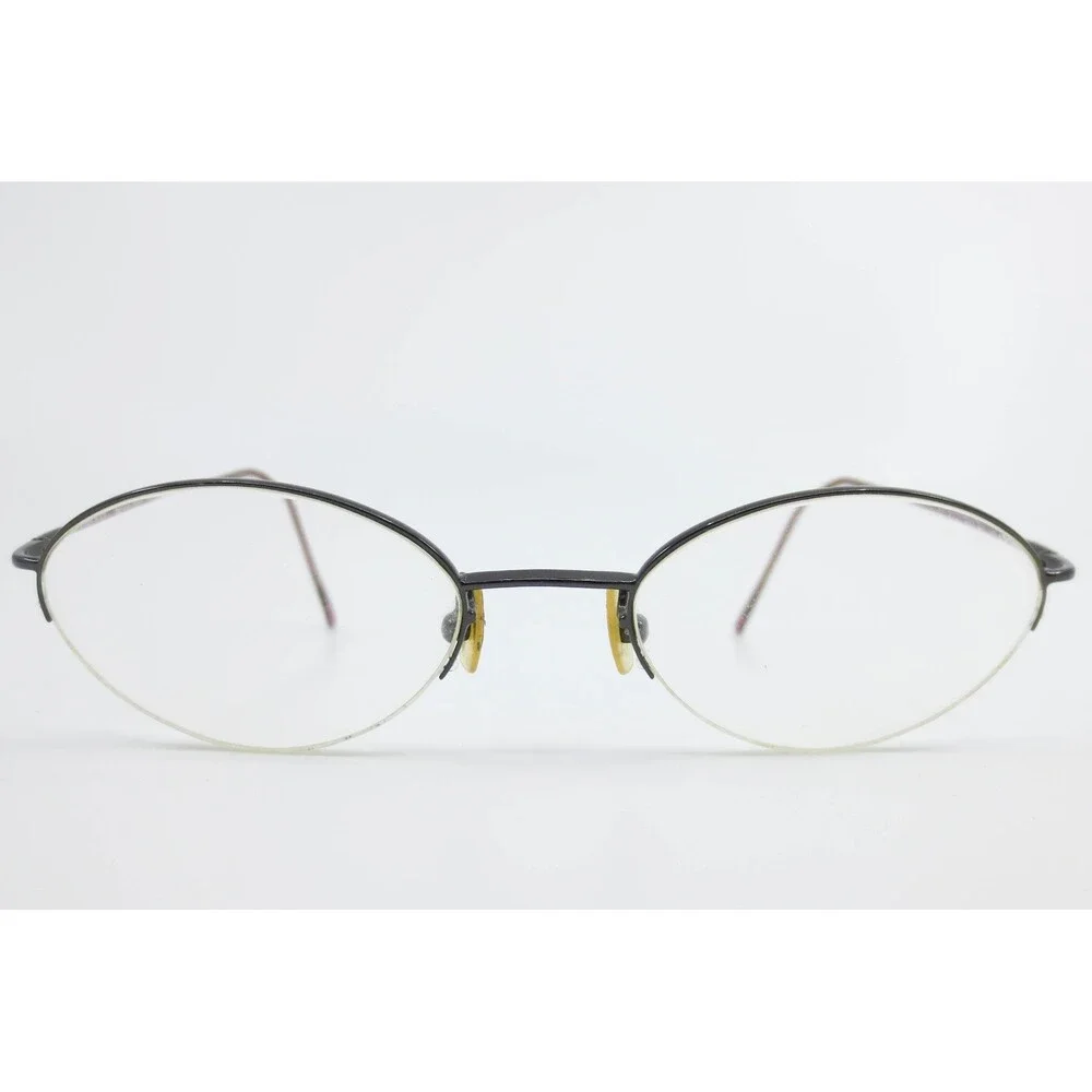 Vera Wang V31 GM Eyeglasses Oval Semi-Rimless Gunmetal Purple Frames 48-19-137